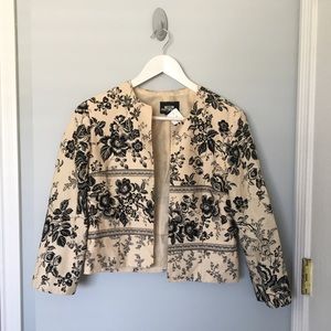 Vintage 80s/90s black and white floral blazer